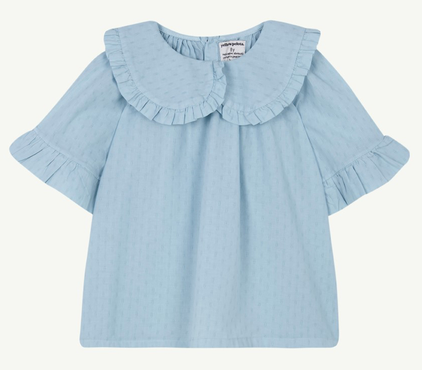                                                                                                                                                                                              Collar Blouse-Blue 